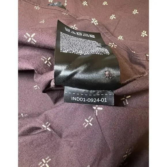 VOLCOM Warbler Short Sleeve Size‎ S Woven Button Up Shirt Brown NWT MSRP $60 - Picture 5 of 9